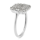 Lustro Stella Platinum Overlay Sterling Silver Ring Made with Finest CZ 1.32 Ct.