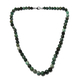 Zambian Emerald Beaded Necklace (Size 20) in Platinum Overlay Sterling Silver 245 Ct.