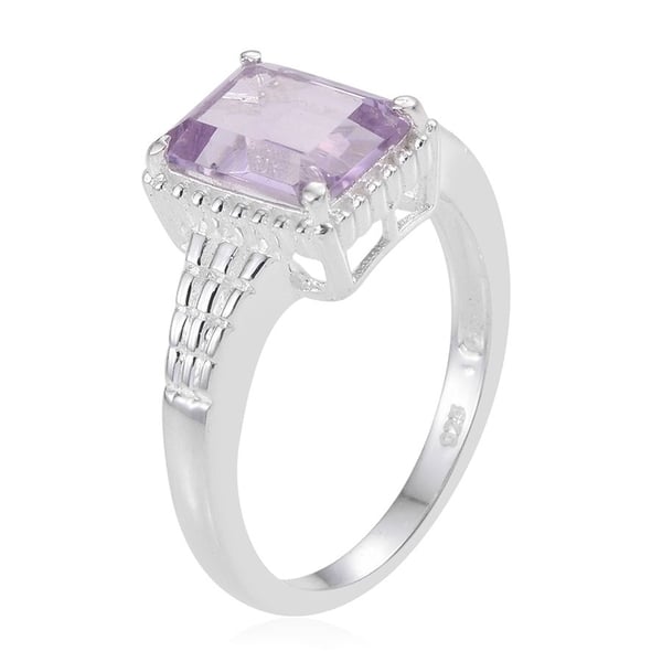 Rose De France Amethyst (Oct) Solitaire Ring in Sterling Silver 2.250 Ct.