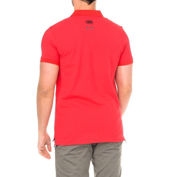 Karl Lagerfeld - Mens Basic Polo Short Sleeve - Red Size L