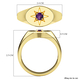 Amethyst Ring in Yellow Gold Overlay Sterling Silver