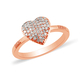 Personalised Engravable Diamond Heart Ring