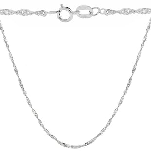 Sterling Silver Twisted Curb Chain (Size 30) with Spring Clasp, Silver wt 3.20 Gms