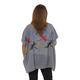 Tamsy Floral Embroidery Kaftan (One Size) - Grey