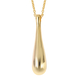 Lucy Q Teardrop Pendant with Chain in Gold Plated Silver 18, 28 and 32 Inch