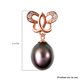 Freshwater Peacock Pearl and Simulated Diamond Pendant in Rose Gold Overlay Sterling Silver