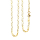 NY Close Out Deal - Yellow Gold Overlay Sterling Silver Mariner Link Chain (Size - 24) With Lobster 