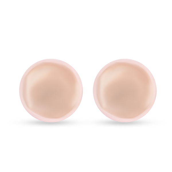 LucyQ Smartie Collection - Rose Gold Overlay Sterling Silver Stud Earrings (with Push Back)