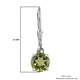 AA Hebei Peridot (Rnd) Lever Back Earrings in Platinum Overlay Sterling Silver 2.80 Ct.