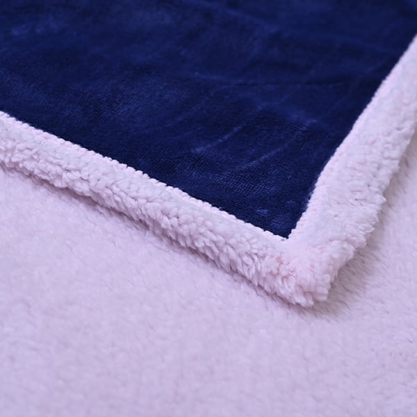 Deluxe Range- Sumptuous Sherpa Blanket (150x200 Cm) - Blue