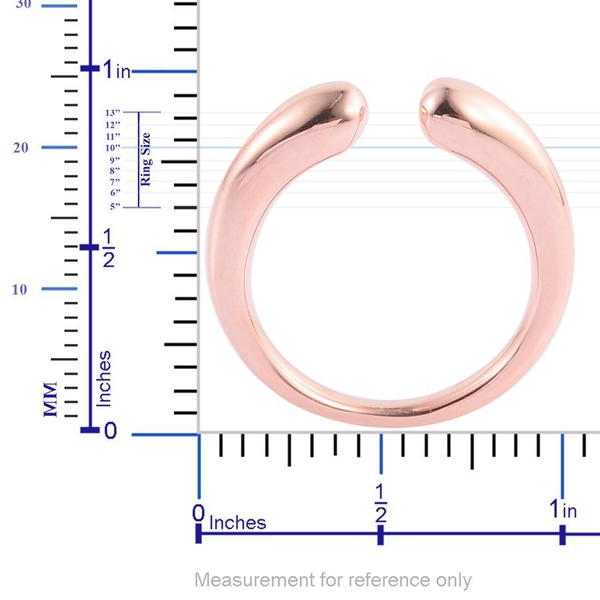LucyQ Double Drip Ring in Rose Gold Overlay Sterling Silver 5.24 Gms.