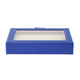 Portable Anti Tarnish Lining Jewellery Box for 100 Rings with Transparent Window (Size 26x17x5Cm) - Royal Blue