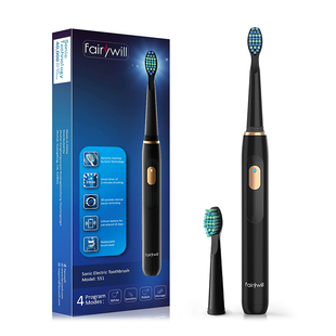 FairyWill: Sonic Toothbrush with 4 Modes, Smart-Timer, Includes 2 Replacement Heads