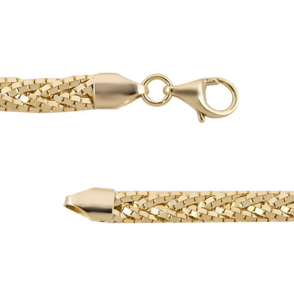 Close Out Deal - 9K Yellow Gold Foxtail Bracelet (Size - 7.5) With Lobster Clasp, Gold Wt. 4.30 Gms