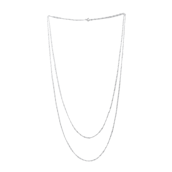 Close Out Deal Sterling Silver Singapore Necklace (Size 60), Silver wt 9.30 Gms.