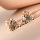 9K Yellow Gold AA Diaspore Solitaire Stud Earrings (with Push Back)