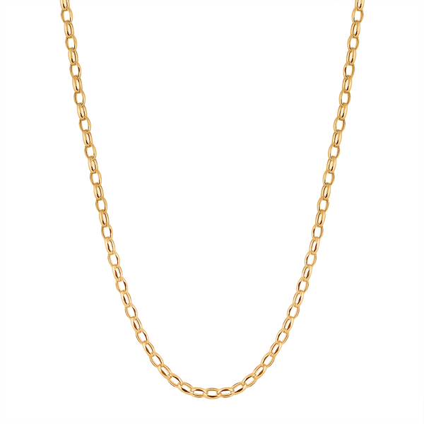 Hatton Garden Close Out Deal- 9K Yellow Gold Belcher Necklace (Size - 18), Gold Wt 3.60 Gms