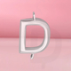 Platinum Overlay Sterling Silver Initial D Charm