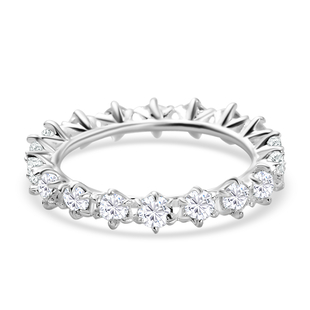 ELANZA Simulated Diamond Full Eternity Ring in Sterling Silver