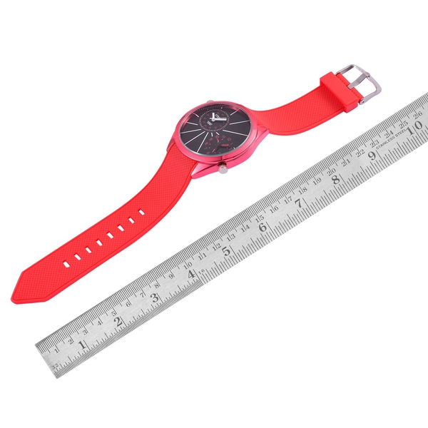 STRADA Dual Time Watch -Red