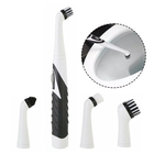 4 in 1 Sonic Scrubber Automatic Brush Cleaner (Battery AAx4 not incl.) (Size:26x3Cm) - Black and Whi