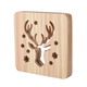 3D Wooden LED Light Reindeer Pattern with USB Port (Size: 19x19x3cm)