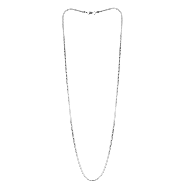 Close Out Deal Sterling Silver Flattened Snake Chain (Size 24), Silver wt 4.20 Gms.