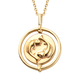 Sunday Child 14K Gold Overlay Sterling Silver Pisces Zodiac Sign Pendant with Chain (Size 20), Silve