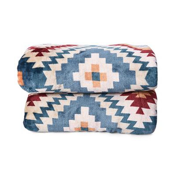 Santa Fe Printed Warm and Soft Double Layer Sherpa Blanket Size 150x200