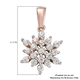 Natural Cambodian Zircon Pendant in Rose Gold Overlay Sterling Silver