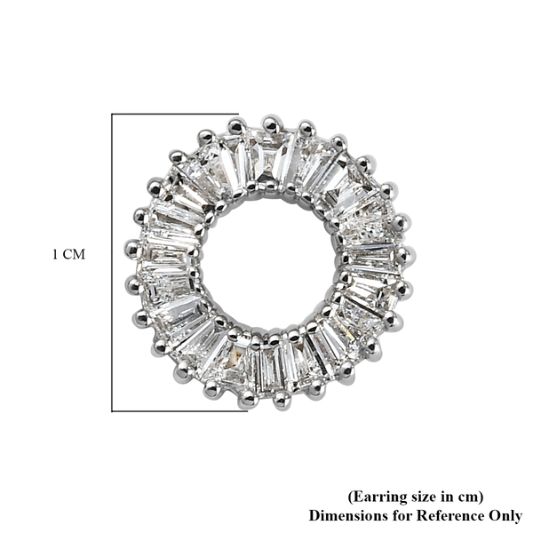 RHAPSODY 950 Platinum IGI Certified Natural Diamond (VS/E-F) Stud Earrings (with Screw Back) 0.52 Ct.