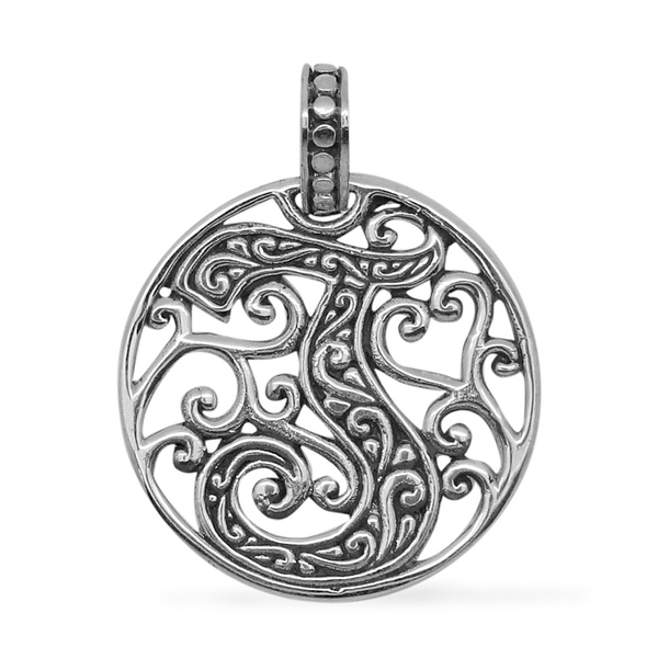 Royal Bali Collection Sterling Silver Initial J Pendant, Silver wt 3.00 Gms.