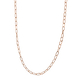 NY Close Out Deal - Rose Gold Overlay Sterling Silver Paperclip Necklace with Lobster Clasp (Size - 