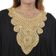TAMSY 100% Viscose Kaftan with Neckline Embroidery (One Size, 8-22) - Black