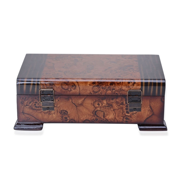 (Option-1)Rectangle Shape Wooden Jewellery Box with Glossy Lacquer Coating (Size 29x18x10 Cm)