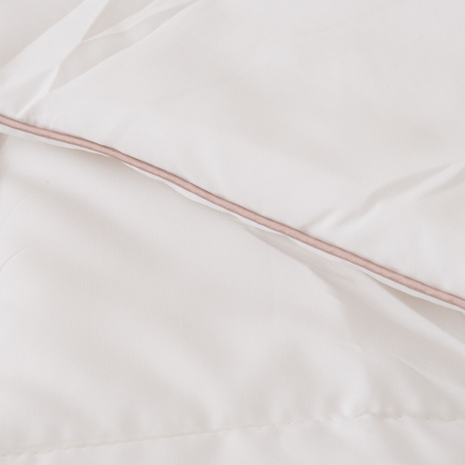 Luxury Wool Rich Filled Single Duvet with Gold Piping  (Size 200x135 Cm) - Cream Colour