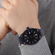 JOWISSA Tiro Swiss Mens 5 ATM Water Resistant Watch with Alligator Print Genuine Leather Strap - Black