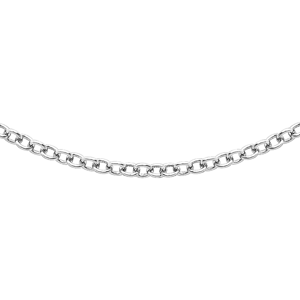 18K White Gold Trace Chain (Size 16)