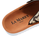 LA MAREY Snake Skin Pattern Two Strap Slip on Sandal (Size 3) - Tan