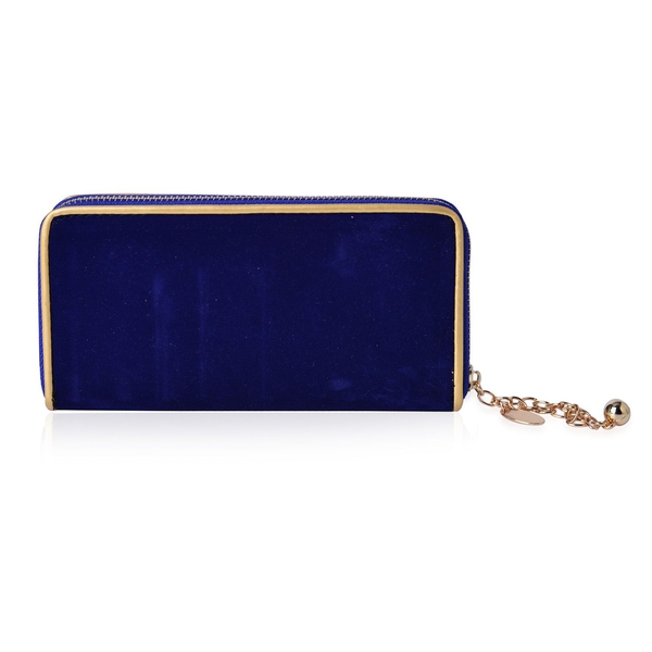 Royal Blue Colour Long Size Wallet (Size 19.5x9.5x3 Cm)