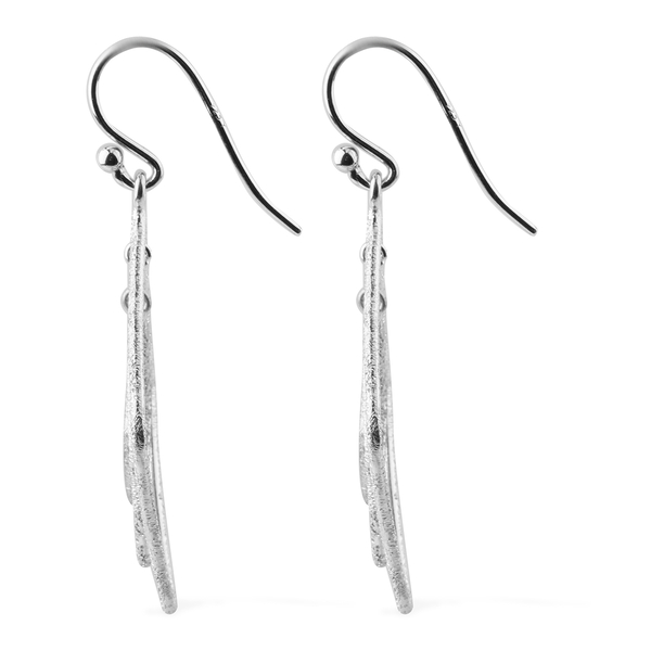 NY Designer Close Out Deal - Sterling Silver Diamond Cut Hook Earrings