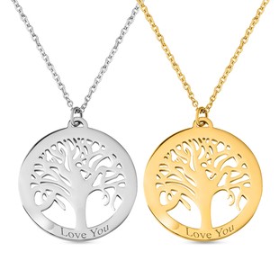 Personalised Engravable Tree of Life Necklace Size 20"