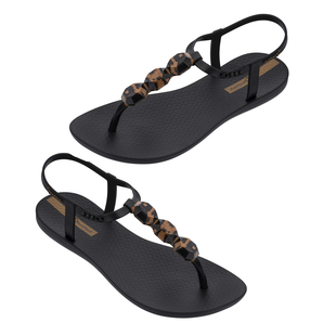 Ipanema Open-Toe Flat Sandal With T - Bar Strap - Black