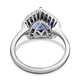 RHAPSODY 950 Platinum AAAA Tanzanite and Diamond (VS/E-F) Ring 3.11 Ct, Platinum Wt. 5.15 Gms