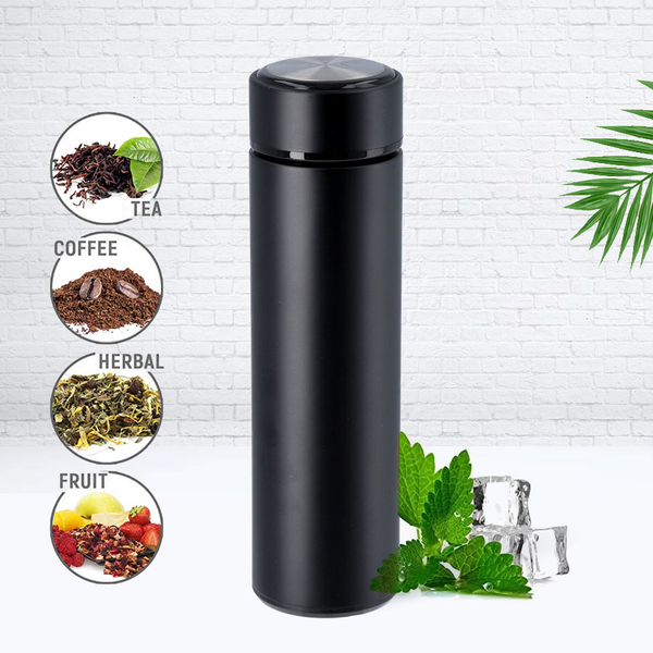 Hot & Cold Flask with Top Temperature Display (450 ML) - Black