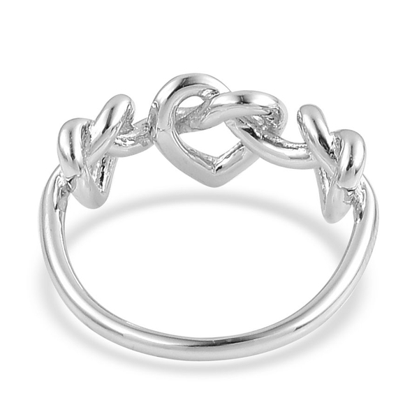 LucyQ Triple Entwine Ring in Rhodium Plated Sterling Silver