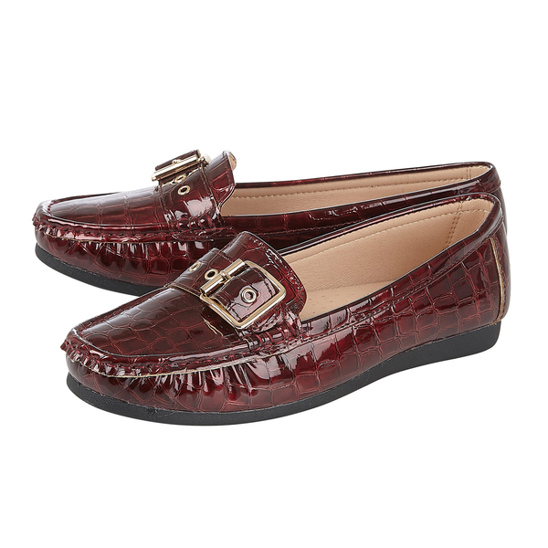 Lotus LIBBY Loafers with Croc Pattern and Buckle