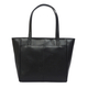 ASSOTS LONDON Linda 100% Genuine Leather Slip Pocket Tote Bag with Zipper Closure (Size 39x27x10 Cm) - Black