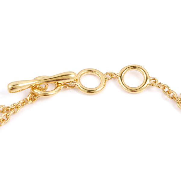 LucyQ Multi Drip Bracelet (Size 7/7.5/8) in Yellow Gold Overlay Sterling Silver, Silver wt 9.99 Gms