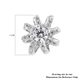 Lustro Stella Platinum Overlay Sterling Silver Floral Stud Earrings (with Push Back) Made with Finest CZ 1.00 Ct.